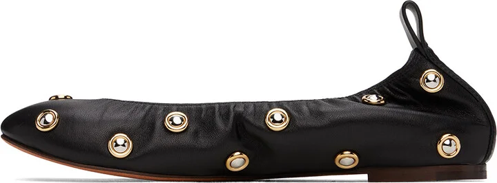 Lanvin Black Studs Ballerina Flats - Image 3