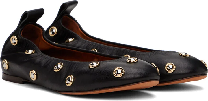 Lanvin Black Studs Ballerina Flats - Image 4