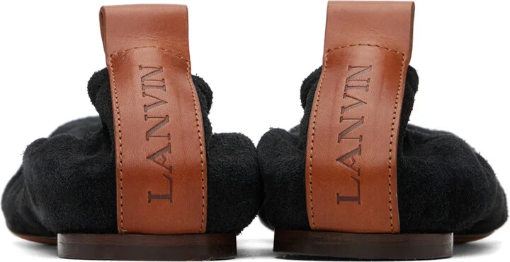 Lanvin Black Suede Ballerina Flats - Image 2