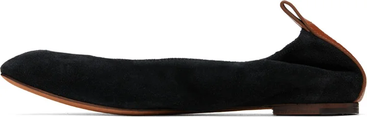Lanvin Black Suede Ballerina Flats - Image 3