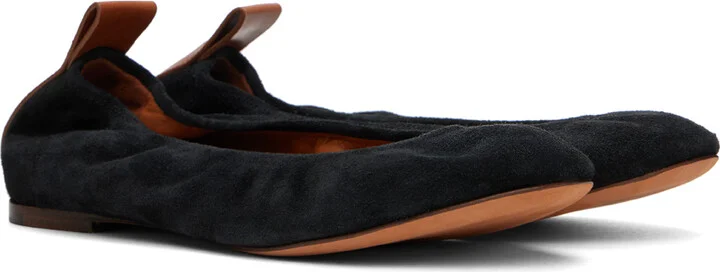 Lanvin Black Suede Ballerina Flats - Image 4