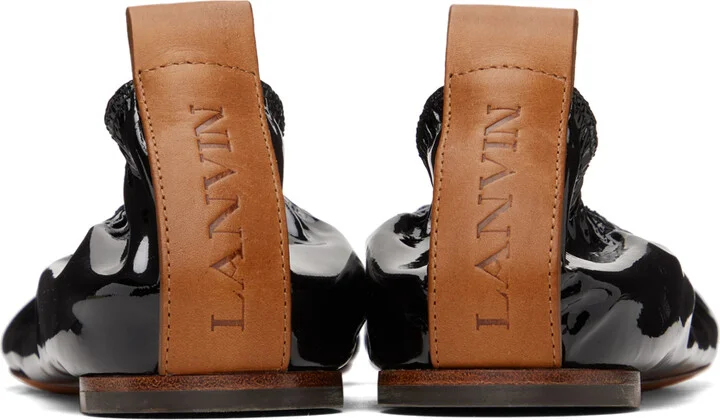Lanvin Black 'The Ballerina Flat' Patent Leather Ballerina Flats - Image 2