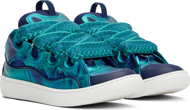 Lanvin Blue Curb Sneakers - Image 4