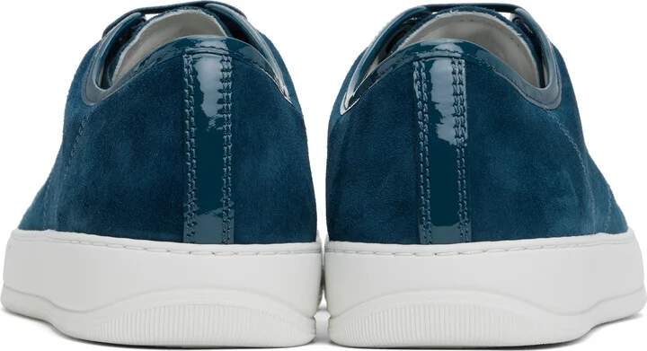 Lanvin Blue DBB1 Suede & Leather Sneakers - Image 2