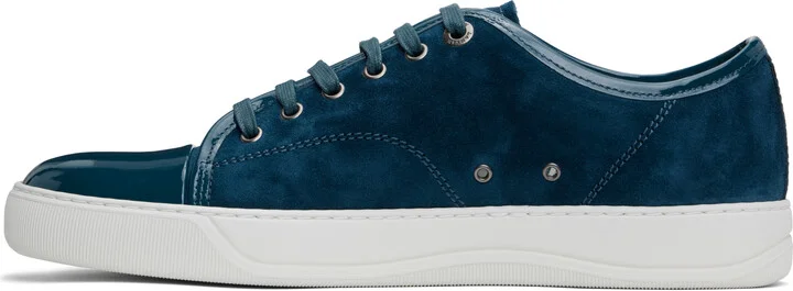 Lanvin Blue DBB1 Suede & Leather Sneakers - Image 3