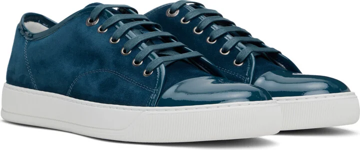 Lanvin Blue DBB1 Suede & Leather Sneakers - Image 4