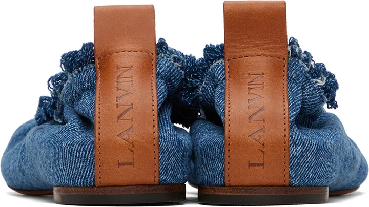 Lanvin Blue Denim Ballerina Flats - Image 2