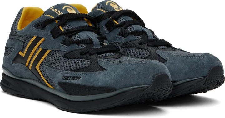 Lanvin Blue & Yellow Meteor Runner Sneakers - Image 4