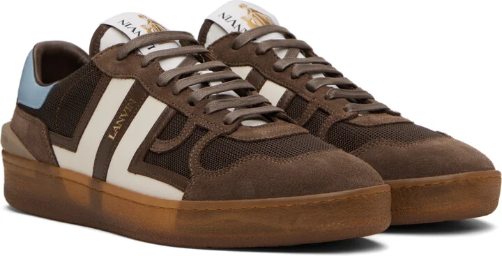 Lanvin Brown Clay Mesh Sneakers - Image 4