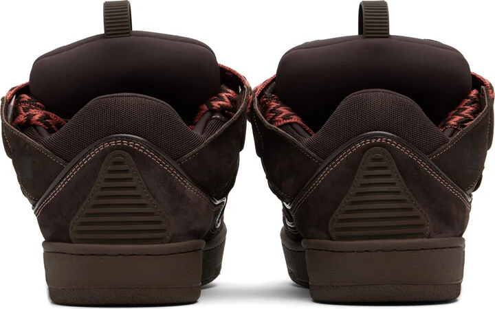 Lanvin Brown Curb Leather Sneakers - Image 2