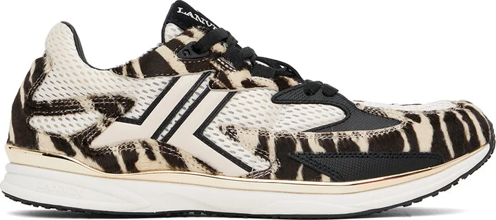 Lanvin Brown & Off-White Meteor Sneakers