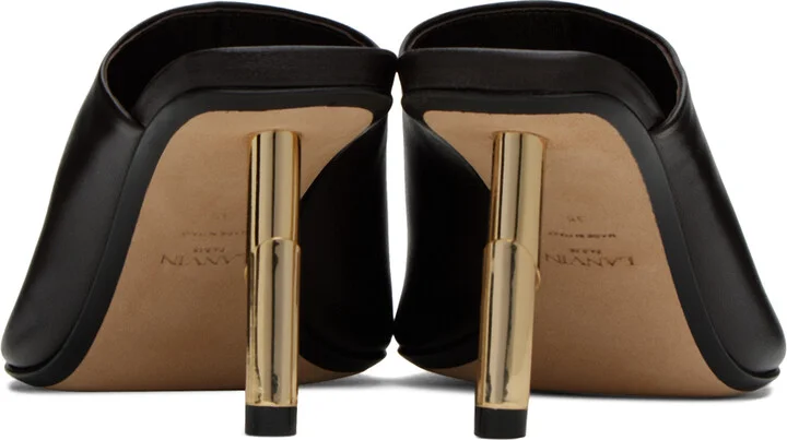 Lanvin Brown Sequence Mules - Image 2