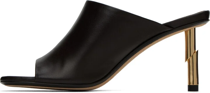 Lanvin Brown Sequence Mules - Image 3