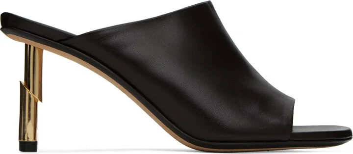 Lanvin Brown Sequence Mules