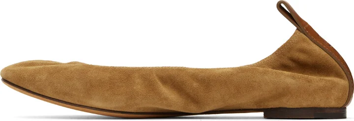 Lanvin Brown Suede Ballerina Flats - Image 3