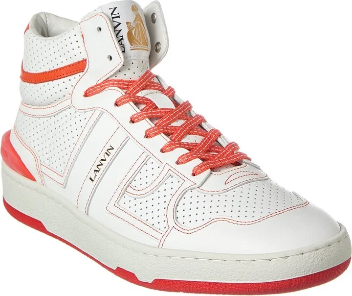 Lanvin Clay Leather High-Top Sneaker