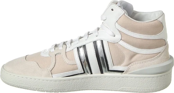 Lanvin Clay Leather & Mesh High-Top Sneaker - Image 2