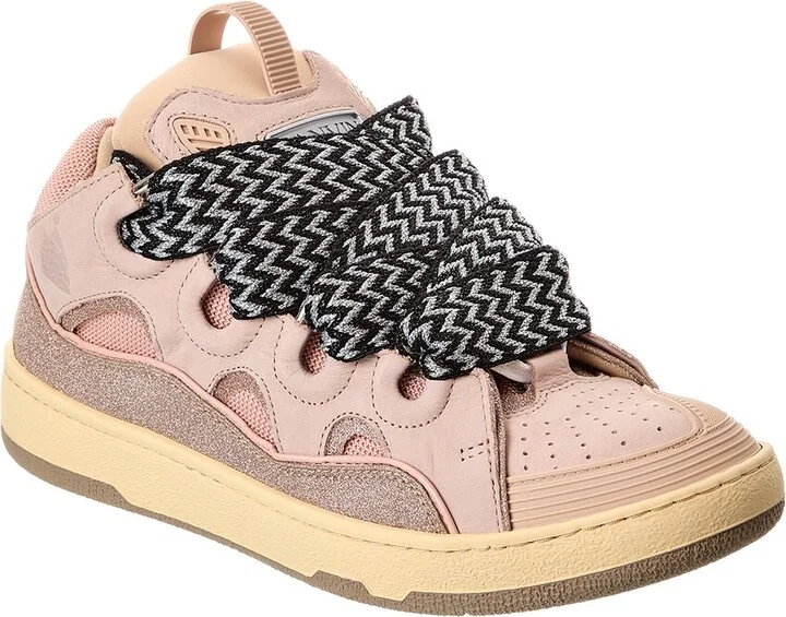 Lanvin Curb Leather & Mesh Sneaker