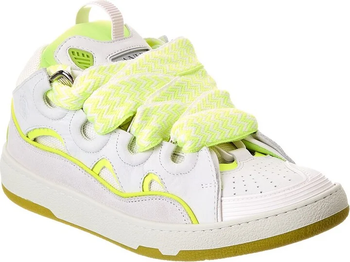 LANVIN Curb Leather & Mesh Sneaker