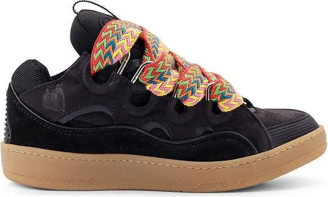 Lanvin Curb Round Toe Lace-Up Sneakers
