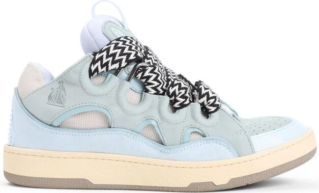 Lanvin Curb Round Toe Lace-Up Sneakers