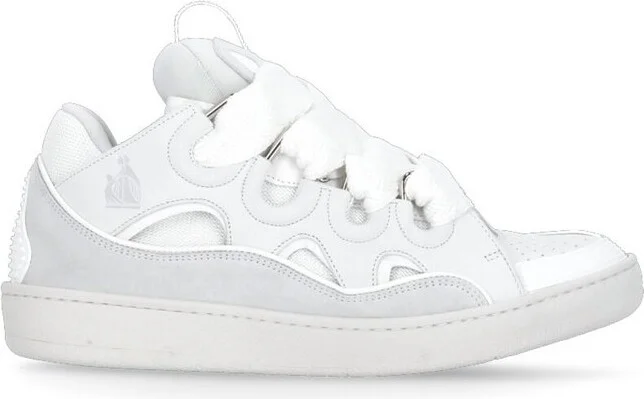 Lanvin Curb Round Toe Lace-Up Sneakers