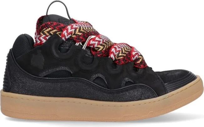 Lanvin Curb Round Toe Lace-Up Sneakers