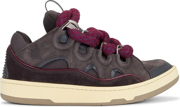 Lanvin Curb Sneakers in Charcoal