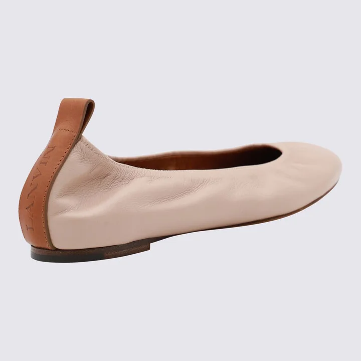 Lanvin Dark Beige Leather Ballerina Flats - Image 2