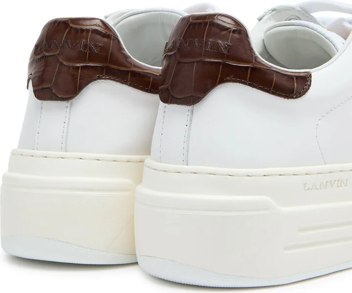 Lanvin DDB0 Flatform Leather Sneakers - Image 4