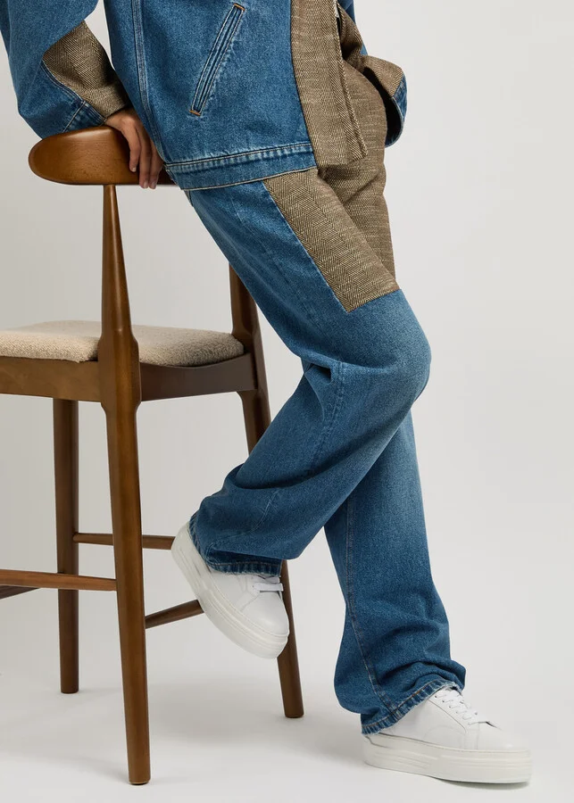 Lanvin DDB0 Leather Flatform Sneakers - Image 5