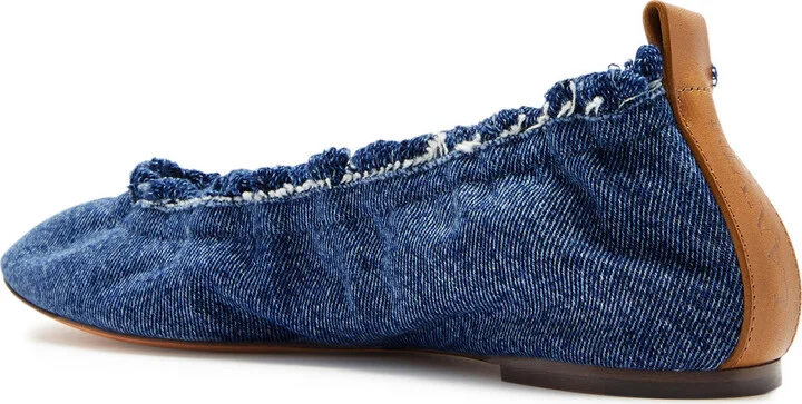Lanvin Denim Ballet Flats - Image 2