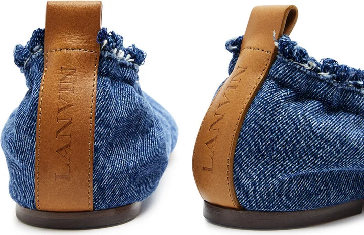 Lanvin Denim Ballet Flats - Image 4