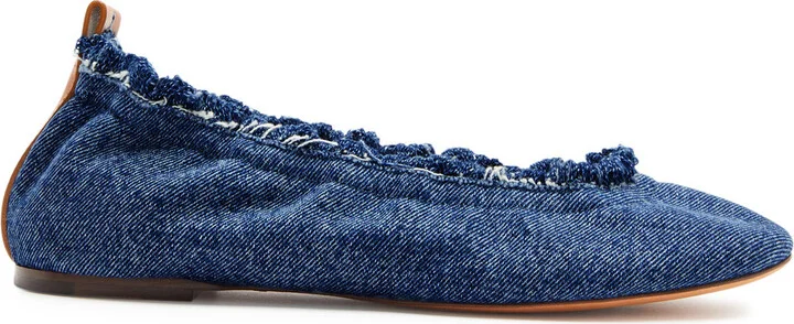 Lanvin Denim Ballet Flats