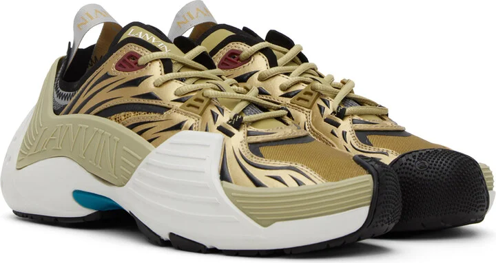 Lanvin Gold Flash-X Sneakers - Image 4
