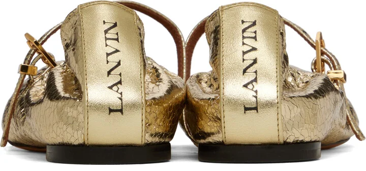 Lanvin Gold Mary Jane Ballerina Flats - Image 2