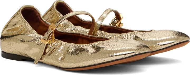 Lanvin Gold Mary Jane Ballerina Flats - Image 4