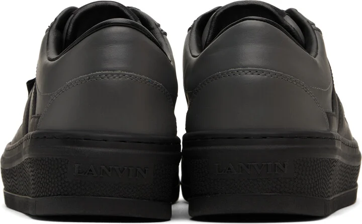 Lanvin Gray & Black 'Cash by Lanvin' Sneakers - Image 2