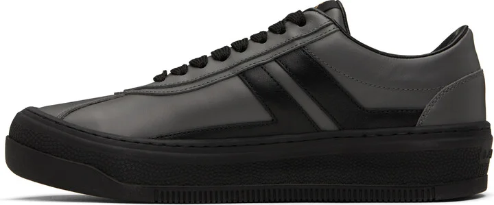 Lanvin Gray & Black 'Cash by Lanvin' Sneakers - Image 3