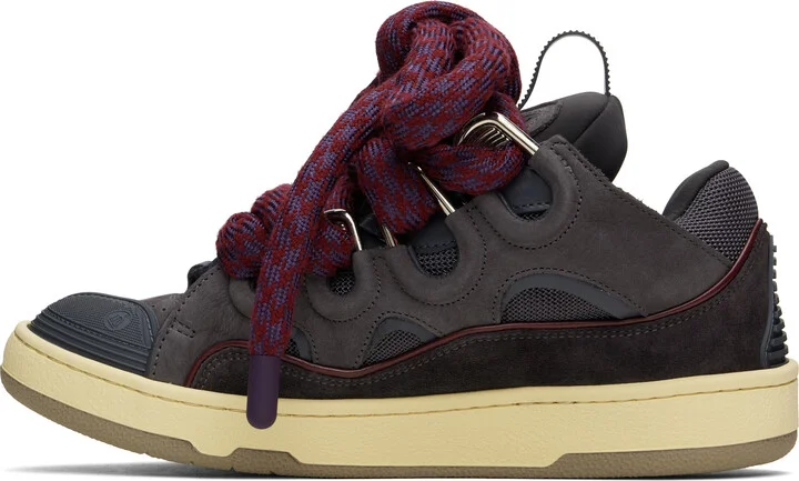Lanvin Gray Curb Sneakers - Image 3