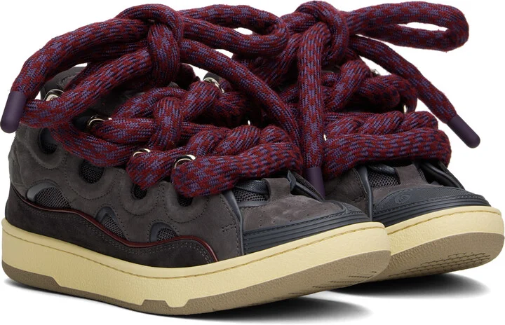 Lanvin Gray Curb Sneakers - Image 4