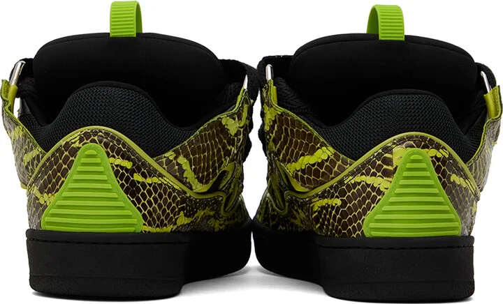 Lanvin Green & Black Curb Sneakers - Image 2