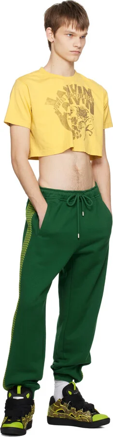 Lanvin Green & Black Curb Sneakers - Image 5