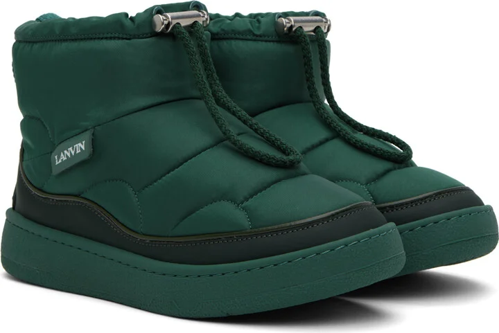 Lanvin Green Curb Snow Boots - Image 4