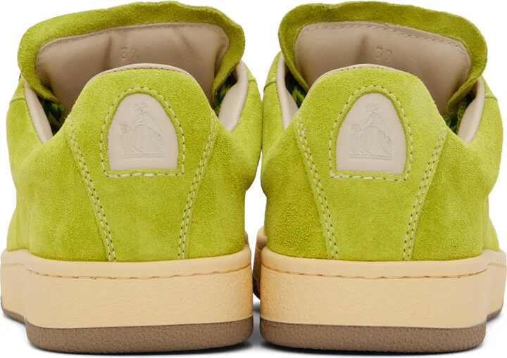 Lanvin Green Suede Curb Lite Sneakers - Image 2