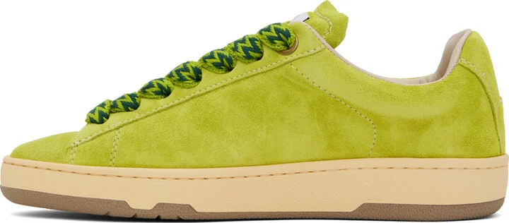 Lanvin Green Suede Curb Lite Sneakers - Image 3