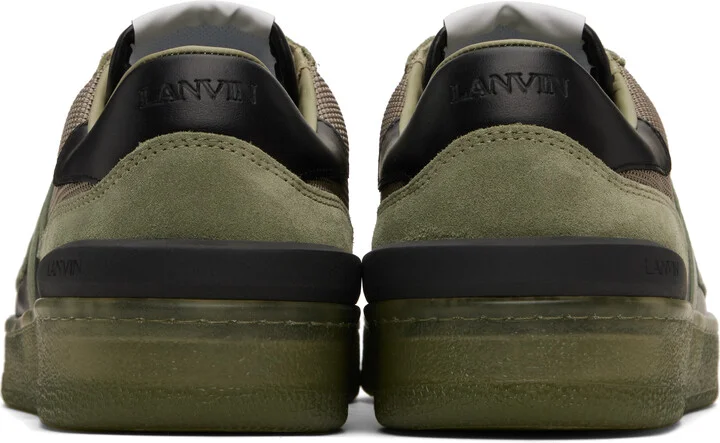 Lanvin Khaki Clay Mesh Sneakers - Image 2
