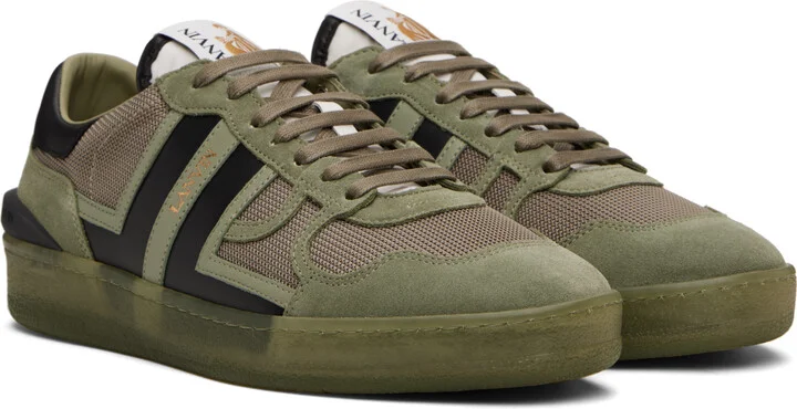 Lanvin Khaki Clay Mesh Sneakers - Image 4