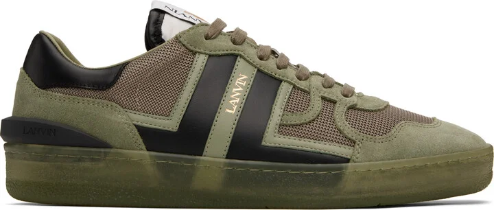 Lanvin Khaki Clay Mesh Sneakers