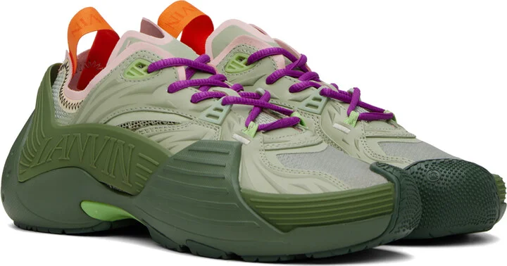 Lanvin Khaki Flash-X Sneakers - Image 4